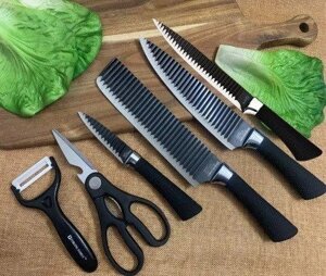 Універсальний набір ножів для кухні Swiss Family SF 008 кухонні ножі з мармуровим покриттям