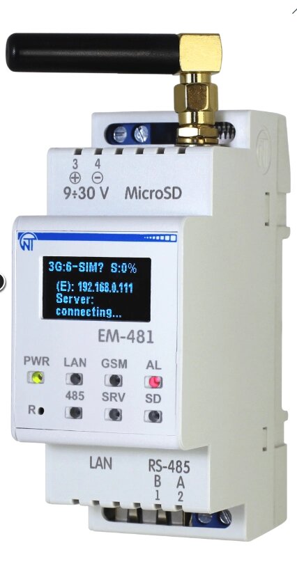 Контролер web-доступу до управління Modbus - обладнанням ЕМ-481 від компанії Метролог Пром - фото 1