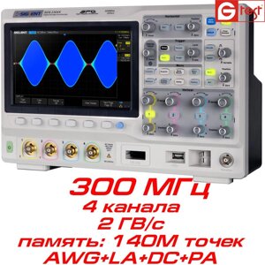 SDS2304X осцилограф, 300 МГц, 2 ГВ/с, 4 канали