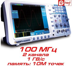 SDS7102 осцилограф, 2х100МГц, 10М точок