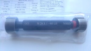 Калібри-пробки  М28х1  LH ПР-НЕ 6h  комплект сертифікат калібрування виробника в Києві от компании Метролог Пром