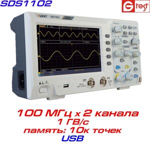 SDS1102 Осцилограф, 100 МГц, 2 канали