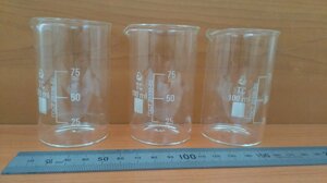 Склянка мірна зі шкалою ТС В-1-100 ГОСТ 25336-82 Об'єм 100мл Скло термостійке
