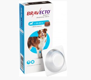 Пігулка Бравекто Bravecto від бліх і кліщів для собак 20 - 40 кг, 1 шт