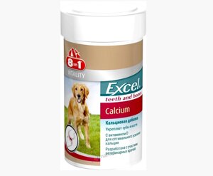 Вітаміни 8в1 Excel Calcium кальцій з вітаміном Д для цуценят і собак, 155 таблеток