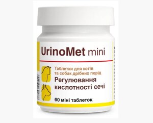 Вітаміни Уріномет Міні Dolfos для профілактики сечокам'яної хвороби у маленьких собак і кішок, 60 міні таблеток