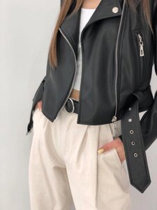 Куртка жіноча косуха екокожа коротка. Хіт весна 2022. Розміри S, M,L. 46, M