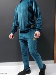 Чоловічий спортивний костюм з велюру. Туреччина. Є кольори. Розміри 46-48,50-52. Сірий блакитний, 50/52
