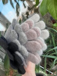 Рукавички рукавиці жіночі 100% Ангора. Є кольори. сірий