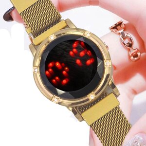 3 кольори на вибір Стильний світлодіодний сітчастий жіночий годинник подарунок на жіночий день ZEGARKI_wks