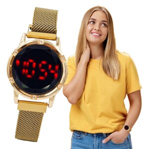 3 кольори на вибір Стильний світлодіодний сітчастий жіночий годинник подарунок на жіночий день ZEGARKI_wks