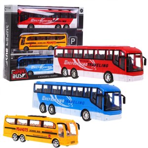 3 моделі автобусів для дітей 3+ Шкільний автобус + Екскурсійні автобуси + Яскраві кольори