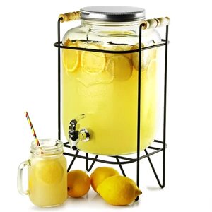 Банка скляна банка з напоями fap лимонад 8 л + підставка