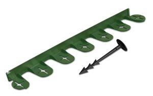 Bordeur lawn palisgarden 75м, елементи set-125/60 см * 38 мм + 300 PEGS geopeg, зелений, OBP1201-075GR