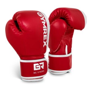 Дитячі боксерські рукавички - білі / червоні - 6 унцій Gymrex