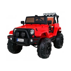 Дитячий акумуляторний автомобіль All Terrain Позашляховик Red Jeep + Пульт керування + Світло і Звук