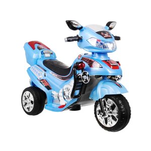 Дитячий мотоцикл на акумуляторі F928 Синій + Багажник + Фари + Звуковий сигнал + Мелодії