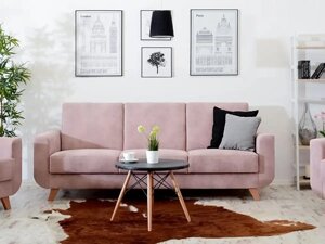 Диван диван для трьох осіб зі спальною функцією для вітальні kadi pink