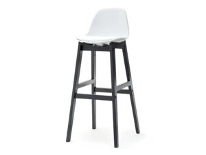 Дизайн барний стілець для сучасної кухні elmo чорно-білий