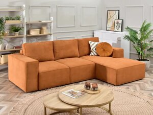 Дизайн крафт кутовий диван диван жовтогарячий внутрішній для вітальні