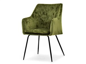 Дизайн-велюрове крісло-ковко dori mech з підлокітниками на чорних ніжках
