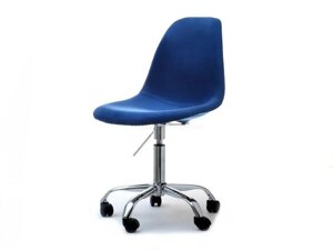 Дизайнерське крісло, що обертається, для офісу glamour mmpc move tap темно-синій-хром