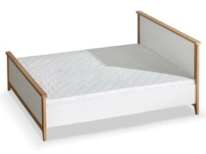 Двоспальне ліжко для скандинавської спальні bjorg bg13 білий-дуб