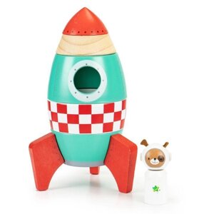 ECOTOYS дерев'яна ракетка-головоломка — спіралі