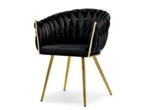 Ексклюзивне крісло на золотих ніжках, rosa black, у стилі гламур для вітальні