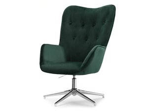 Елегантне гламурне крісло trini, зелене з високою спинкою й регулюванням