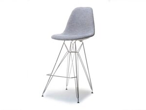 Елегантний барний стілець на сталевій основі eps God tap 1 сірий-хром
