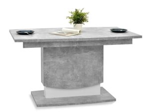 Елегантний стіл із центральною основою й овальною стільницею ризький бетон