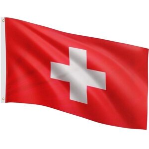 Флаг швейцарії швейцина 120х80 см на мачте швейцирія