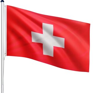 Флагова мачта 6,5м + флаг швейцарії
