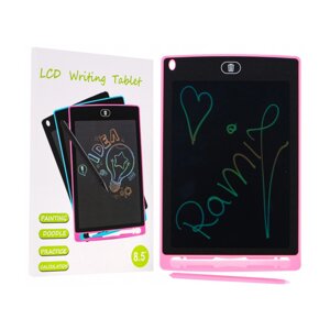 Інтерактивний планшет для малювання для дітей від 3 років, рожевий, 8,5 дюйма + стилус + барвисті малюнки
