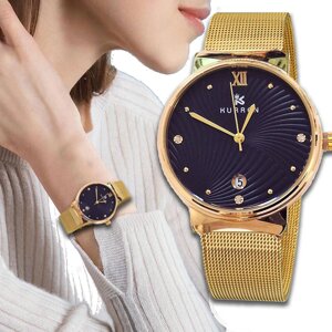 Класичний модний жіночий годинник зі стразами 3 кольори ZEGARKI_wks A-1111