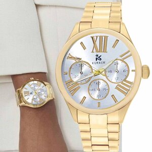 Класичний жіночий годинник із великим золотим браслетом Kurren ZEGARKI_wks jss7526/5905143343890
