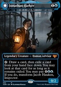 Колекційна карта Magic: The Gathering Jacob Hauken, Inspector Lauken's Insight (V. 2) XVOW Card Wizards