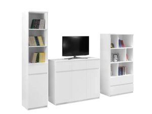 Комплект меблів modern libro 3 біла секція для вітальні