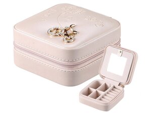 Коробка-органайзер для зберігання ювелірних прикрас Jasted 01785 пудрово-рожева