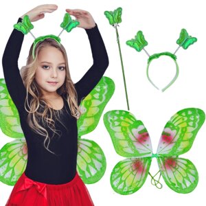 Костюм метелики для дітей 3в1 WKS PARTY LW-1023_zielony