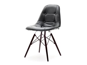 Шкіряний стілець для столової mpc wood tap чорний