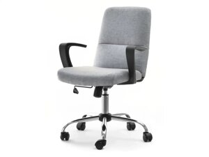 Маленький офісний стілець на колесах elvin grey fabric для офісу