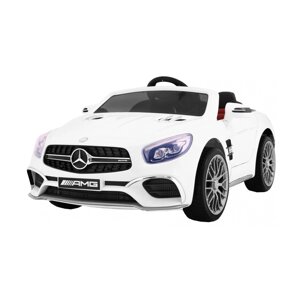 Mercedes AMG SL65 дитячий Білий + Пульт ДК + Багажний відсік + Регулювання сидіння + Світлодіод MP3 + Безплатний
