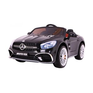 Mercedes AMG SL65 дитячий Чорний + Пульт ДК + Багажний відсік + Регулювання сидіння + Світлодіод MP3 +