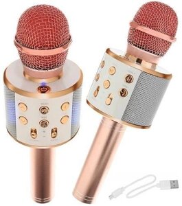Мікрофон для караоке зі світло-рожевим динаміком