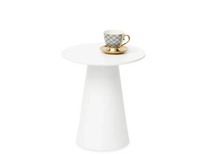 Мінімалістичний приставний столик white ottawa 45 white base