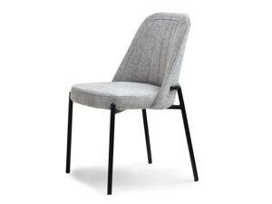 Модний стілець ernest обідній, сіра тканина на чорній металевій основі