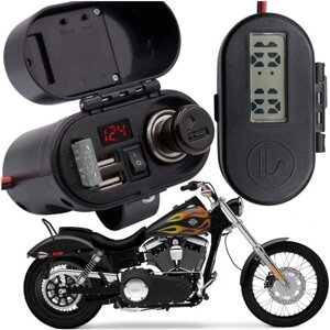 Мотоциклетний годинник із прикурювачем Зарядний пристрій USB