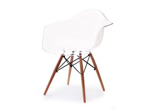 Mpa дерев'яний прозорий стілець із підлокітниками